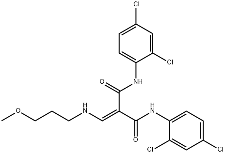 N1,N3-BIS(2,4-DICHLOROPHENYL)-2-([(3-METHOXYPROPYL)AMINO]METHYLENE)MALONAMIDE Struktur