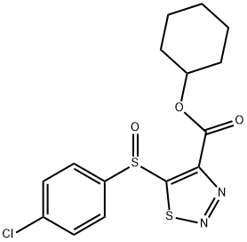 CYCLOHEXYL 5-[(4-CHLOROPHENYL)SULFINYL]-1,2,3-THIADIAZOLE-4-CARBOXYLATE Struktur