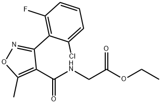 ETHYL 2-(([3-(2-CHLORO-6-FLUOROPHENYL)-5-METHYL-4-ISOXAZOLYL]CARBONYL)AMINO)ACETATE Struktur