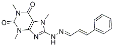 (1E,2E)-3-PHENYLACRYLALDEHYDE (1,3,7-TRIMETHYL-2,6-DIOXO-2,3,6,7-TETRAHYDRO-1H-PURIN-8-YL)HYDRAZONE Struktur