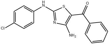 [4-AMINO-2-(4-CHLOROANILINO)-1,3-THIAZOL-5-YL](PHENYL)METHANONE Struktur