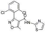 (3-(2,6-DICHLOROPHENYL)-5-METHYLISOXAZOL-4-YL)-N-(2,5-THIAZOLYL)FORMAMIDE Struktur