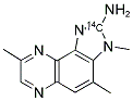 2-AMINO-3,4,8-TRIMETHYL-3H-IMIDAZO[4,5-F]QUINOXALINE-2-(14)C Struktur