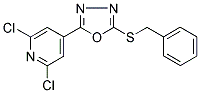 2-(BENZYLTHIO)-5-(2,6-DICHLORO-4-PYRIDYL)-1,3,4-OXADIAZOLE Struktur