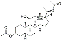 5-BETA-PREGNAN-3-ALPHA, 11-BETA, 20-BETA-TRIOL 3,20-DIACETATE Struktur