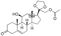 5-PREGNEN-11-BETA, 21-DIOL-3,20-DIONE 21-ACETATE 20-ETHYLENEKETAL Struktur