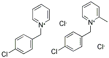 N-(P-CHLOROBENZYL)-PYRIDINIUM CHLORIDE + N-(P-CHLOROBENZYL)-PICOLINIUM CHLORIDE Struktur