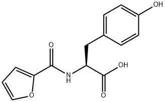 2-[(FURAN-2-CARBONYL)-AMINO]-3-(4-HYDROXY-PHENYL)-PROPIONIC ACID Struktur