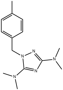 N-[3-(DIMETHYLAMINO)-1-(4-METHYLBENZYL)-1H-1,2,4-TRIAZOL-5-YL]-N,N-DIMETHYLAMINE Struktur