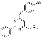 (6-[(4-BROMOPHENYL)SULFANYL]-2-PHENYL-4-PYRIMIDINYL)METHYL METHYL ETHER Struktur