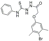 2-(4-BROMO-3,5-DIMETHYLPHENOXY)-N-(((PHENYLAMINO)THIOXOMETHYL)AMINO)ETHANAMIDE Struktur