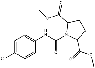 DIMETHYL 3-[(4-CHLOROANILINO)CARBONYL]-1,3-THIAZOLANE-2,4-DICARBOXYLATE Struktur