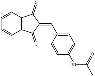 N-(4-((1,3-DIOXOINDAN-2-YLIDENE)METHYL)PHENYL)ETHANAMIDE Struktur