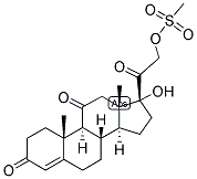 4-PREGNEN-17,21-DIOL-3,11,20-TRIONE 21-METHANESULPHONATE Struktur