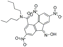 N4,N4-DIBUTYL-9-HYDROXYIMINO-2,5,7-TRINITRO-9H-FLUORENE-4-CARBOXAMIDE Struktur