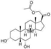 5-BETA-PREGNAN-3-ALPHA, 6-ALPHA, 21-TRIOL-20-ONE 21-ACETATE Struktur