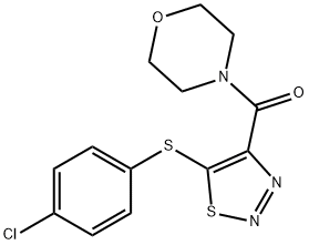 (5-[(4-CHLOROPHENYL)SULFANYL]-1,2,3-THIADIAZOL-4-YL)(MORPHOLINO)METHANONE Struktur