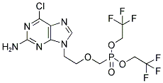 [2-(2-AMINO-6-CHLORO-PURIN-9-YL)-ETHOXYMETHYL]-PHOSPHONIC ACID BIS-(2,2,2-TRIFLUORO-ETHYL) ESTER Struktur