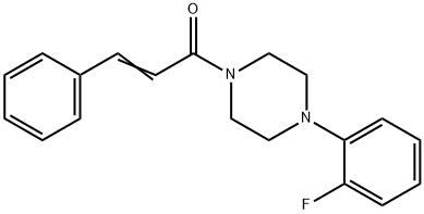 1-(4-(2-FLUOROPHENYL)PIPERAZINYL)-3-PHENYLPROP-2-EN-1-ONE Struktur