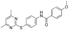 N-[4-[(4,6-DIMETHYLPYRIMIDIN-2-YL)THIO]PHENYL]-4-METHOXYBENZAMIDE Struktur