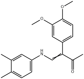 3-(3,4-DIMETHOXYPHENYL)-4-(3,4-DIMETHYLANILINO)-3-BUTEN-2-ONE Struktur