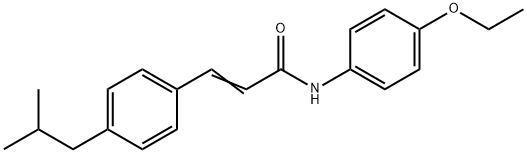 N-(4-ETHOXYPHENYL)-3-(4-(2-METHYLPROPYL)PHENYL)PROP-2-ENAMIDE Struktur