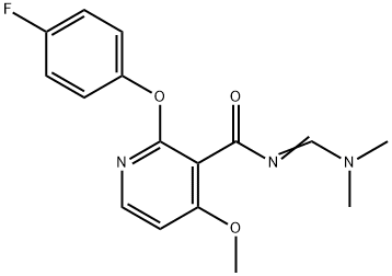 N-[(DIMETHYLAMINO)METHYLENE]-2-(4-FLUOROPHENOXY)-4-METHOXYNICOTINAMIDE Struktur