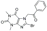 8-BROMO-1,3-DIMETHYL-7-(2-OXO-2-PHENYLETHYL)-2,3,6,7-TETRAHYDRO-1H-PURINE-2,6-DIONE Struktur