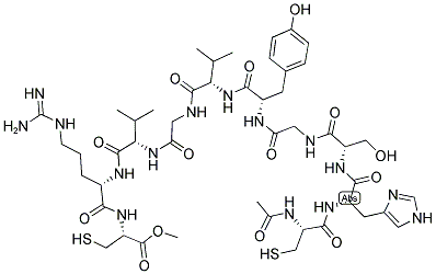 AC-CYS-HIS-SER-GLY-TYR-VAL-GLY-VAL-ARG-CYS-OME Struktur
