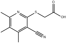 [(3-CYANO-4,5,6-TRIMETHYLPYRIDIN-2-YL)SULFANYL]ACETIC ACID Struktur