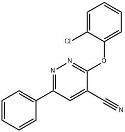 3-(2-CHLOROPHENOXY)-6-PHENYL-4-PYRIDAZINECARBONITRILE Struktur