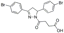 4-[3,5-BIS(4-BROMOPHENYL)-4,5-DIHYDRO-1H-PYRAZOL-1-YL]-4-OXOBUTANOIC ACID Struktur