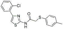 N-[4-(2-CHLOROPHENYL)-1,3-THIAZOL-2-YL]-2-[(4-METHYLPHENYL)SULFANYL]ACETAMIDE Struktur