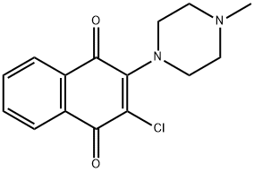 2-CHLORO-3-(4-METHYLPIPERAZINO)NAPHTHOQUINONE Struktur