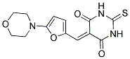 5-[(5-MORPHOLIN-4-YL-2-FURYL)METHYLENE]-2-THIOXODIHYDROPYRIMIDINE-4,6(1H,5H)-DIONE Struktur