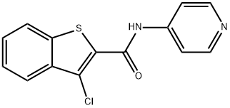 3-CHLORO-N-PYRIDIN-4-YL-1-BENZOTHIOPHENE-2-CARBOXAMIDE Struktur