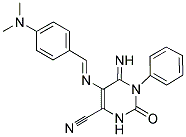 5-(1-AZA-2-(4-(DIMETHYLAMINO)PHENYL)VINYL)-4-IMINO-2-OXO-3-PHENYL-1H-1,3-DIAZINE-6-CARBONITRILE Struktur