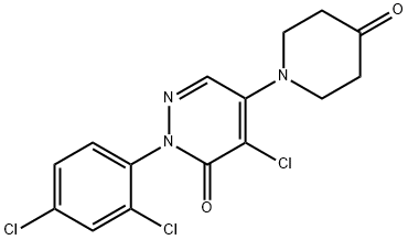 4-CHLORO-2-(2,4-DICHLOROPHENYL)-5-(4-OXOPIPERIDINO)-3(2H)-PYRIDAZINONE Struktur