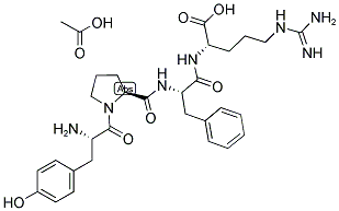 L-TYR-PRO-PHE-ARG CH3COOH Struktur
