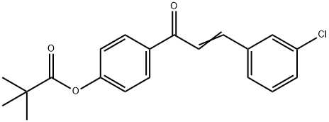 4-[3-(3-CHLOROPHENYL)ACRYLOYL]PHENYL PIVALATE Struktur