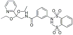 N-[2,2-DIETHOXY-2-(PYRIDIN-2-YL)ETHYL]-3-[[2-(METHYLSULPHONYL)BENZENESULPHONYL]AMINO]BENZAMIDE Struktur