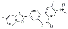 4-METHYL-N-[3-(5-METHYL-BENZOOXAZOL-2-YL)-PHENYL]-3-NITRO-BENZAMIDE Struktur