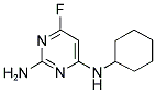 2-AMINO-4-CYCLOHEXYLAMINO-6-FLUOROPYRIMIDINE Struktur