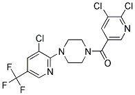 5,6-DICHLORO(3-PYRIDYL) 4-(3-CHLORO-5-(TRIFLUOROMETHYL)(2-PYRIDYL))PIPERAZINYL KETONE Struktur