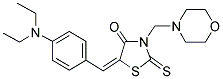 (E)-5-(4-(DIETHYLAMINO)BENZYLIDENE)-3-(MORPHOLINOMETHYL)-2-THIOXOTHIAZOLIDIN-4-ONE Struktur