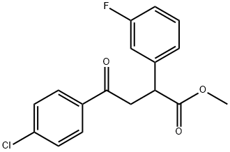 METHYL 4-(4-CHLOROPHENYL)-2-(3-FLUOROPHENYL)-4-OXOBUTANOATE Struktur