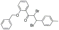 1-[2-(BENZYLOXY)PHENYL]-2,3-DIBROMO-3-(4-METHYLPHENYL)PROPAN-1-ONE Struktur