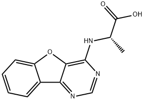 2-(BENZO[4,5]FURO[3,2-D]PYRIMIDIN-4-YLAMINO)-PROPIONIC ACID Struktur