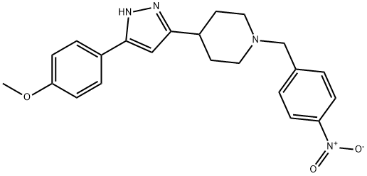 4-[5-(4-METHOXYPHENYL)-1H-PYRAZOL-3-YL]-1-(4-NITROBENZYL)PIPERIDINE Struktur