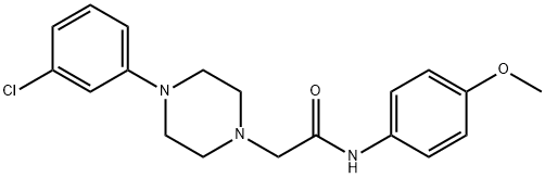 2-[4-(3-CHLOROPHENYL)PIPERAZINO]-N-(4-METHOXYPHENYL)ACETAMIDE Struktur